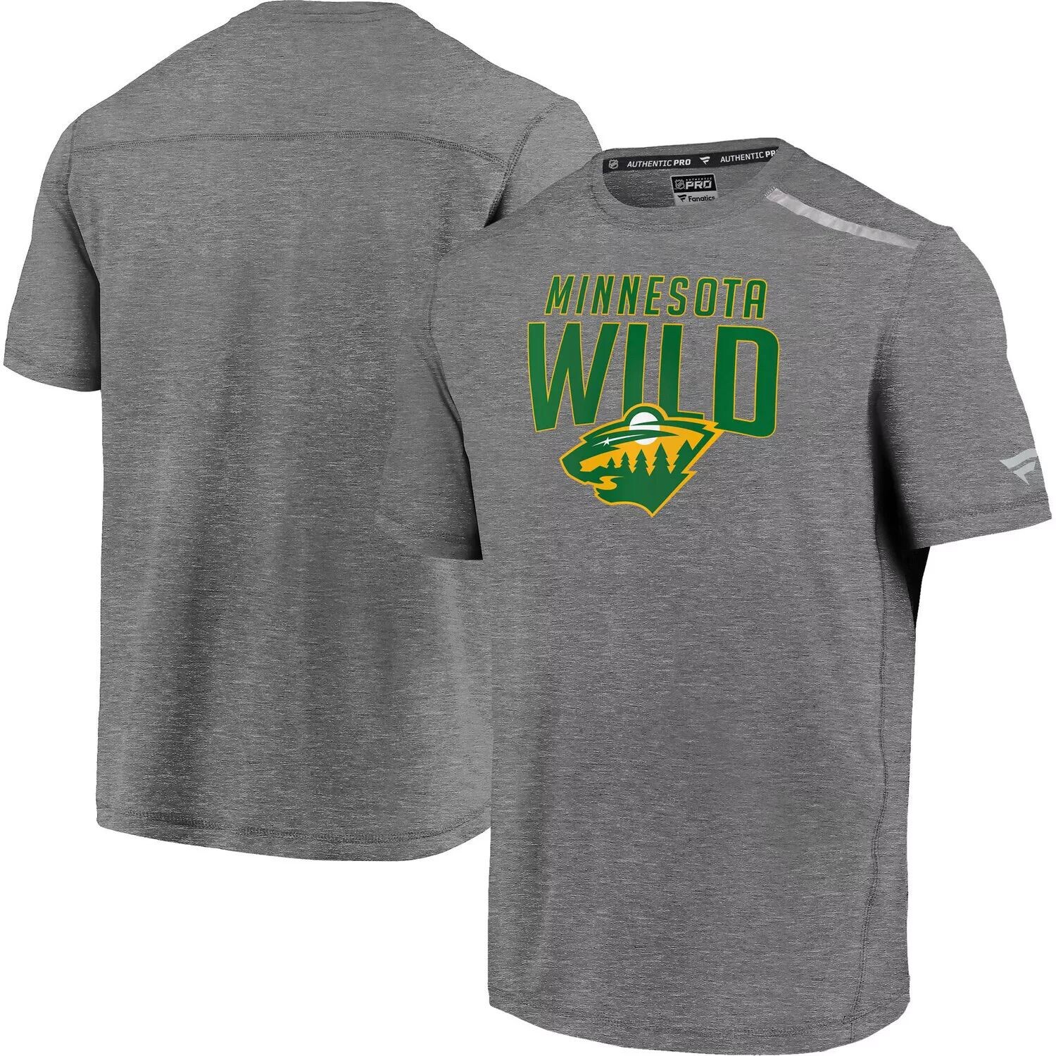 

Мужская футболка с логотипом Fanatics Heathered Grey Minnesota Wild Special Edition Refresh