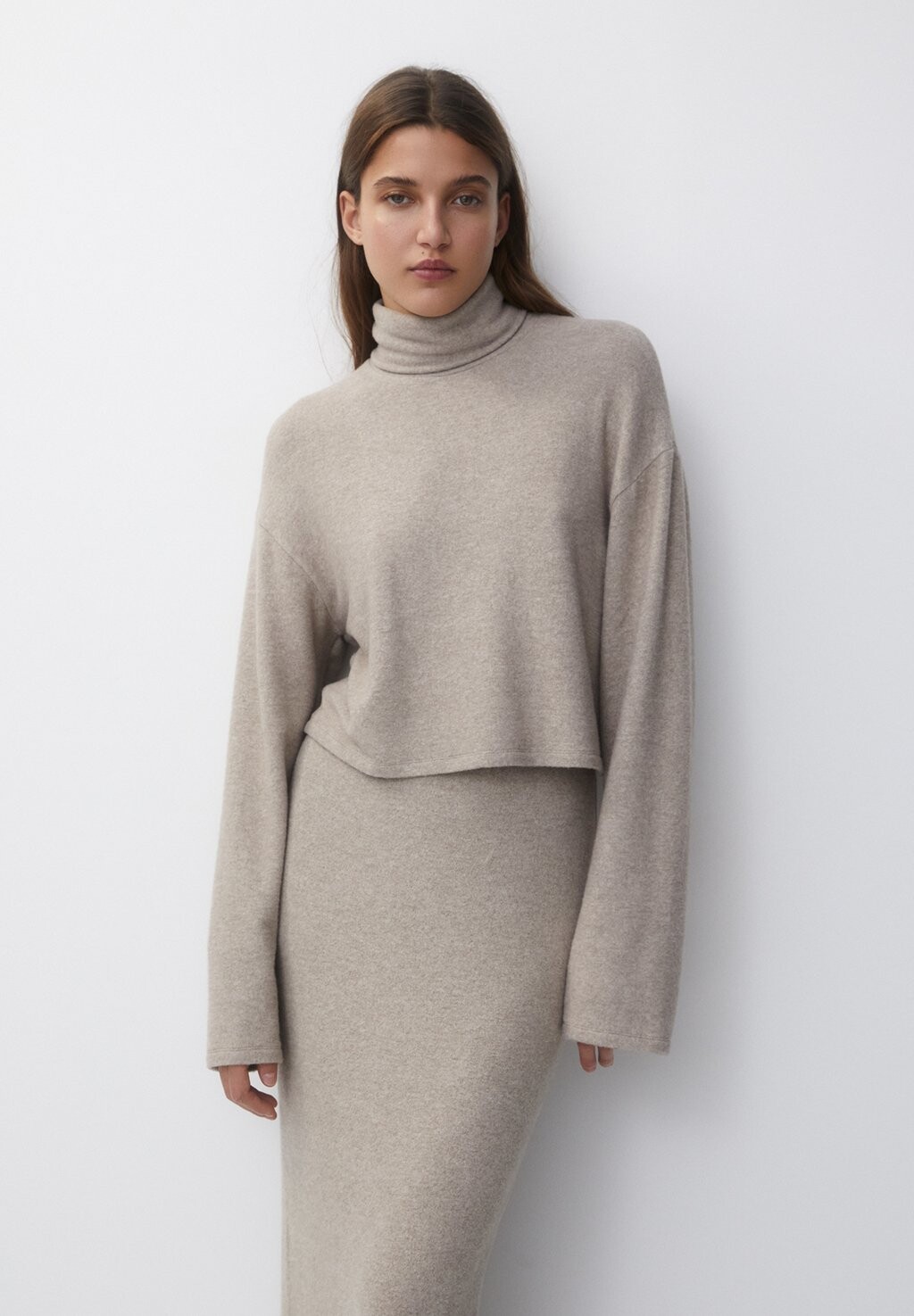 

Свитер Oversize PULL&BEAR, бежевый