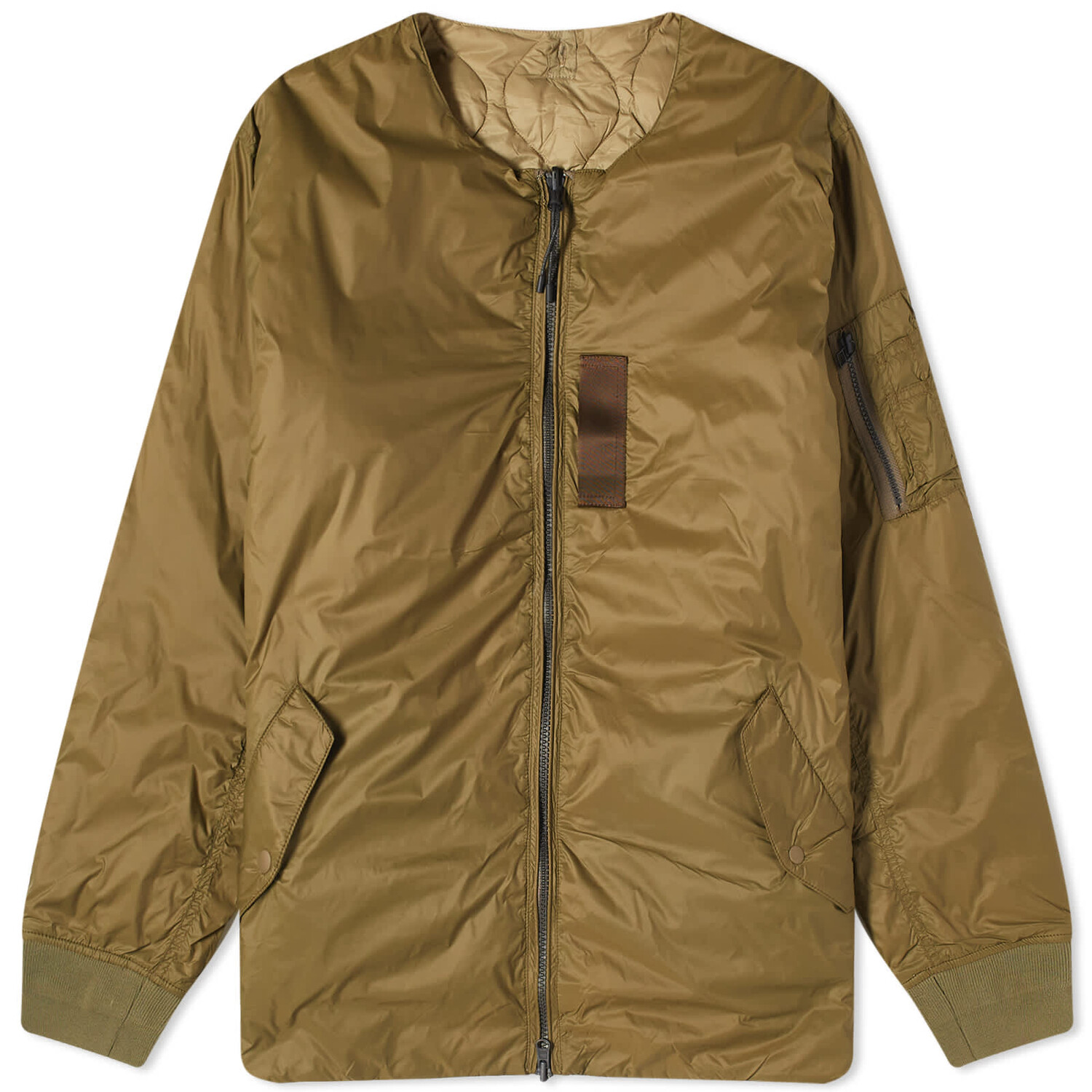 

Куртка Taion X Beams Lights Reversible Ma-1 Down, цвет Olive & Beige