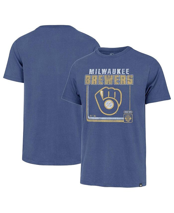 

Мужская футболка Royal Milwaukee Brewers Borderline Franklin '47 Brand, синий