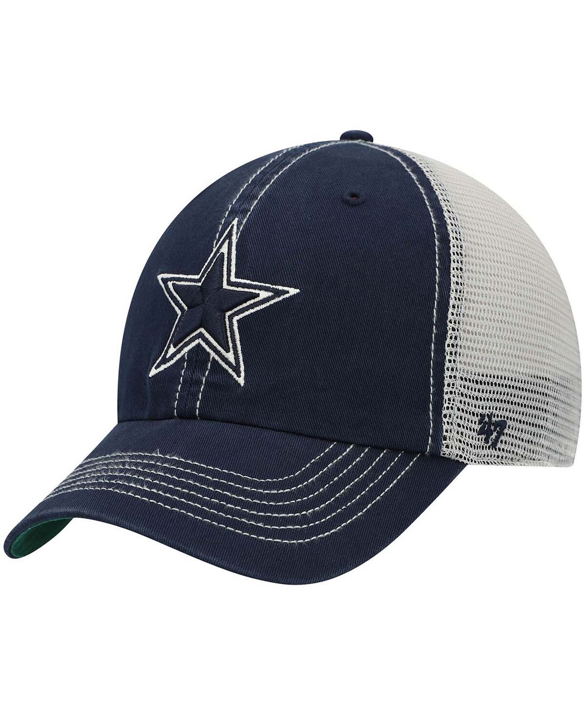 

Мужская темно-синяя, белая кепка Dallas Cowboys Trawler Trucker Clean Up Snapback '47 Brand