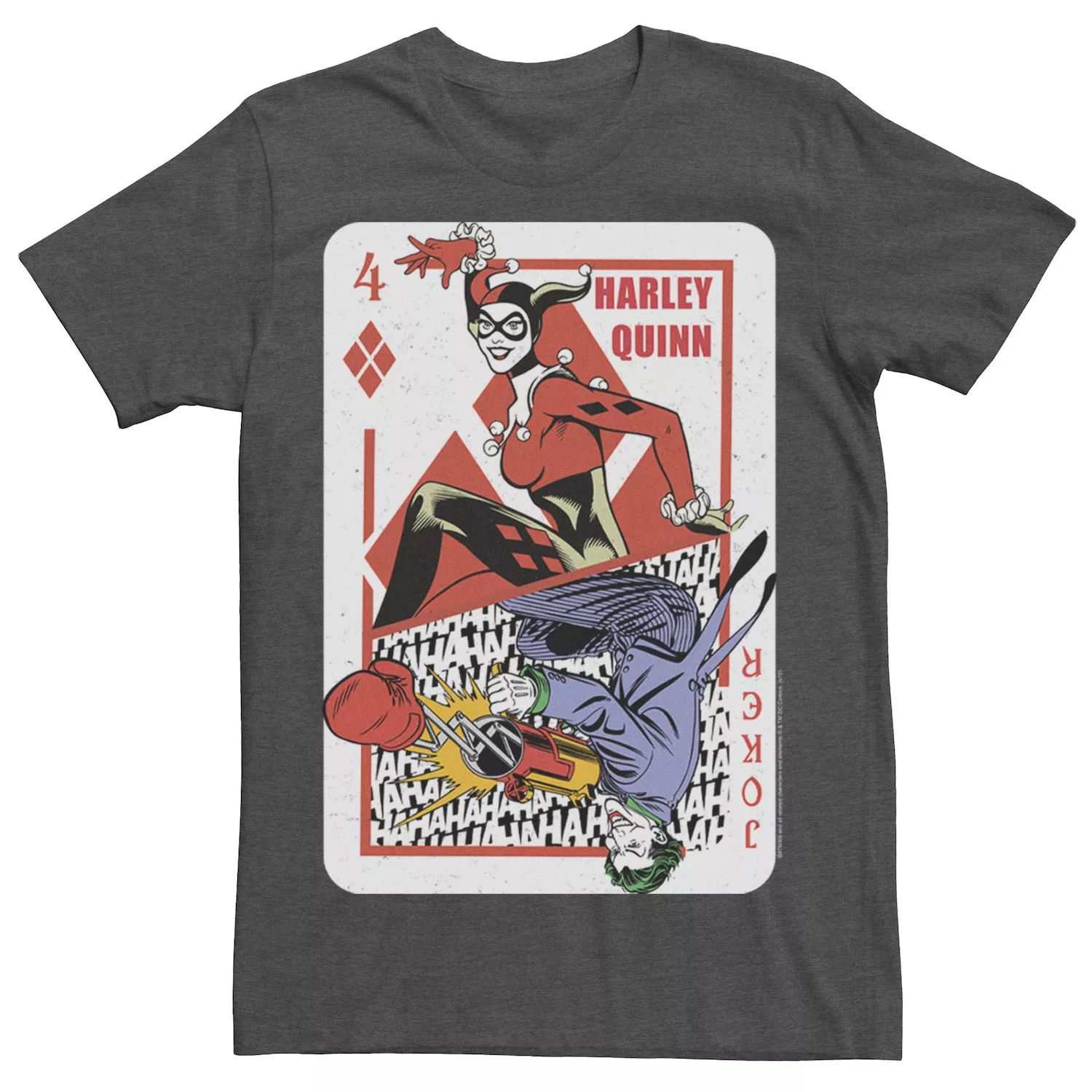 Мужская футболка с игральными картами Harley Quinn Joker DC Comics