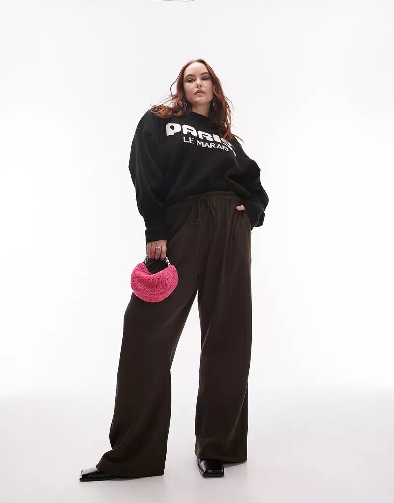 

Джоггеры прямого кроя Topshop насыщенного шоколадно-коричневого цвета