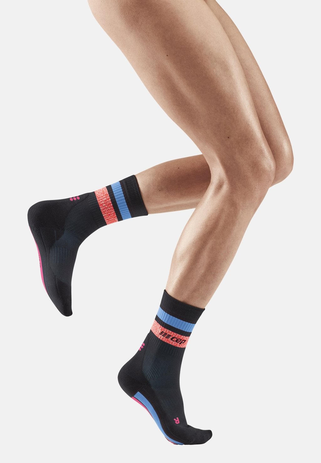 Спортивные носки COMPRESSION MIAMI VIBES CEP, цвет black pink&sky