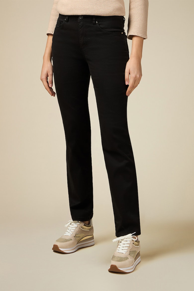Укороченные брюки с лиоцеллом Oltre, черный укороченные джинсы oltre серый