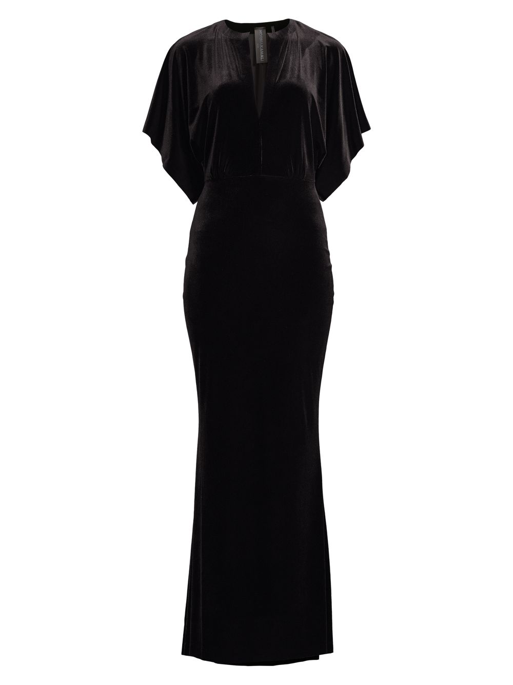Велюровое платье Obie Norma Kamali, черный