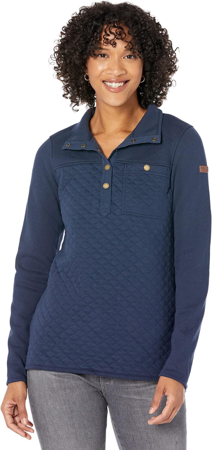 

Толстовка Quilted Sweatshirt Mock Neck Tunic L.L.Bean, цвет Classic Navy
