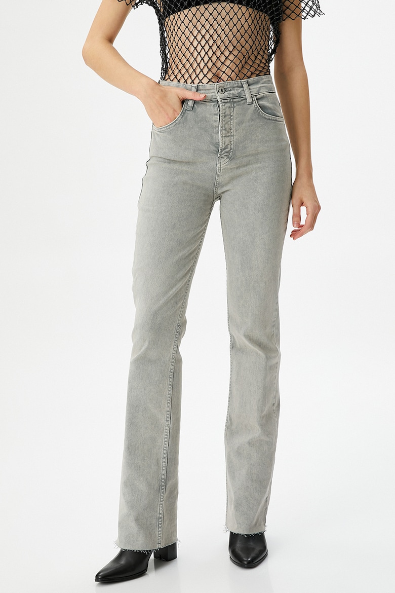 цена Узкие джинсы с высокой талией Koton, серый