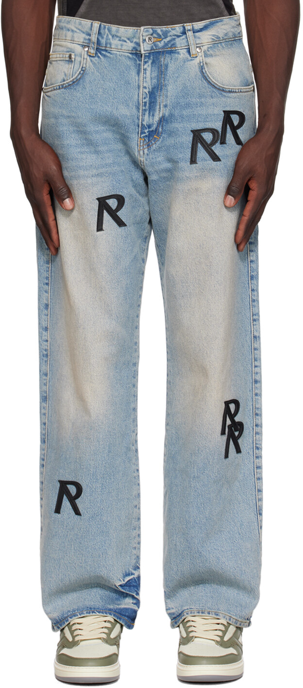 

Синие мешковатые джинсы Represent R3 Initial