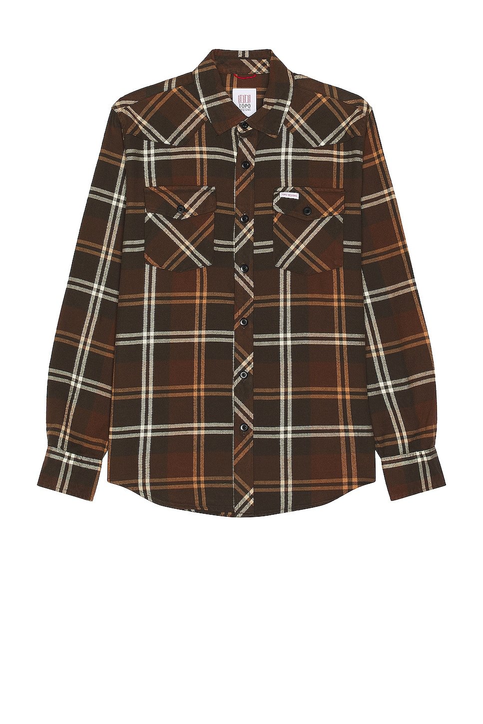 

Рубашка TOPO DESIGNS Mountain Plaid, цвет Earth & Tan Plaid