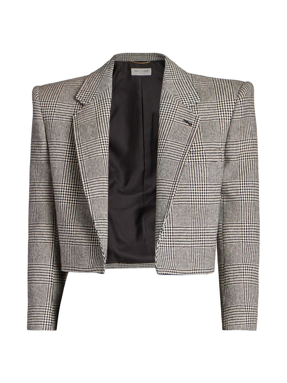 

Укороченный блейзер в клетку Glen Saint Laurent, Серый