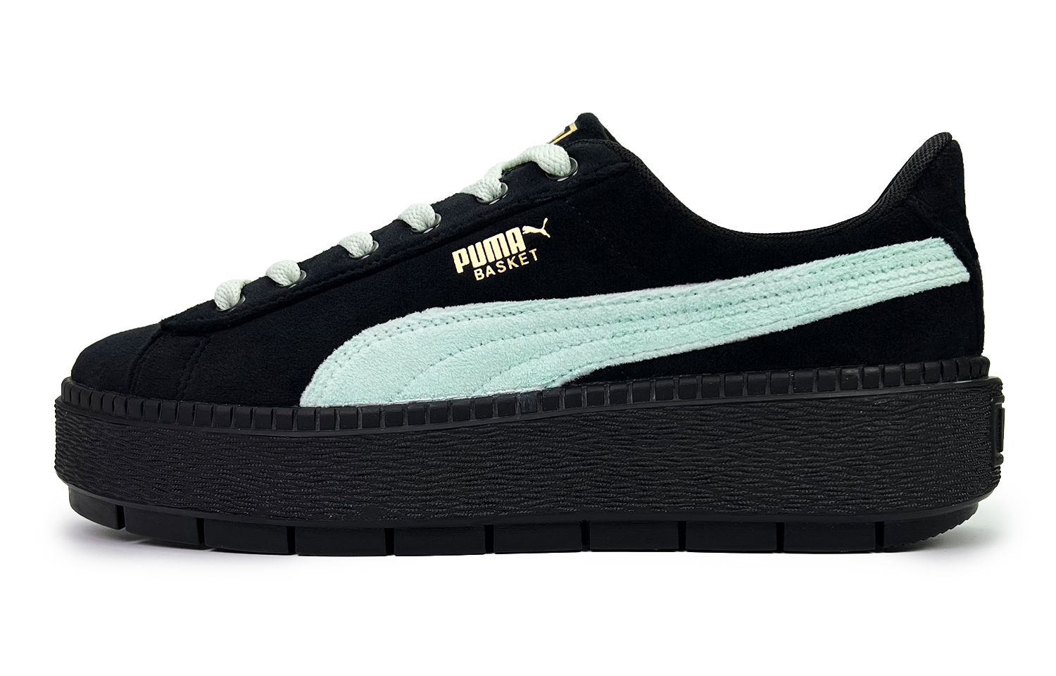 

Кроссовки Puma Platform Trace Skateboarding Shoes Women's Low-top Black/green, светло-зеленый