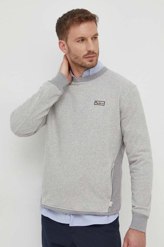 

Хлопковая толстовка Pepe Jeans, серый