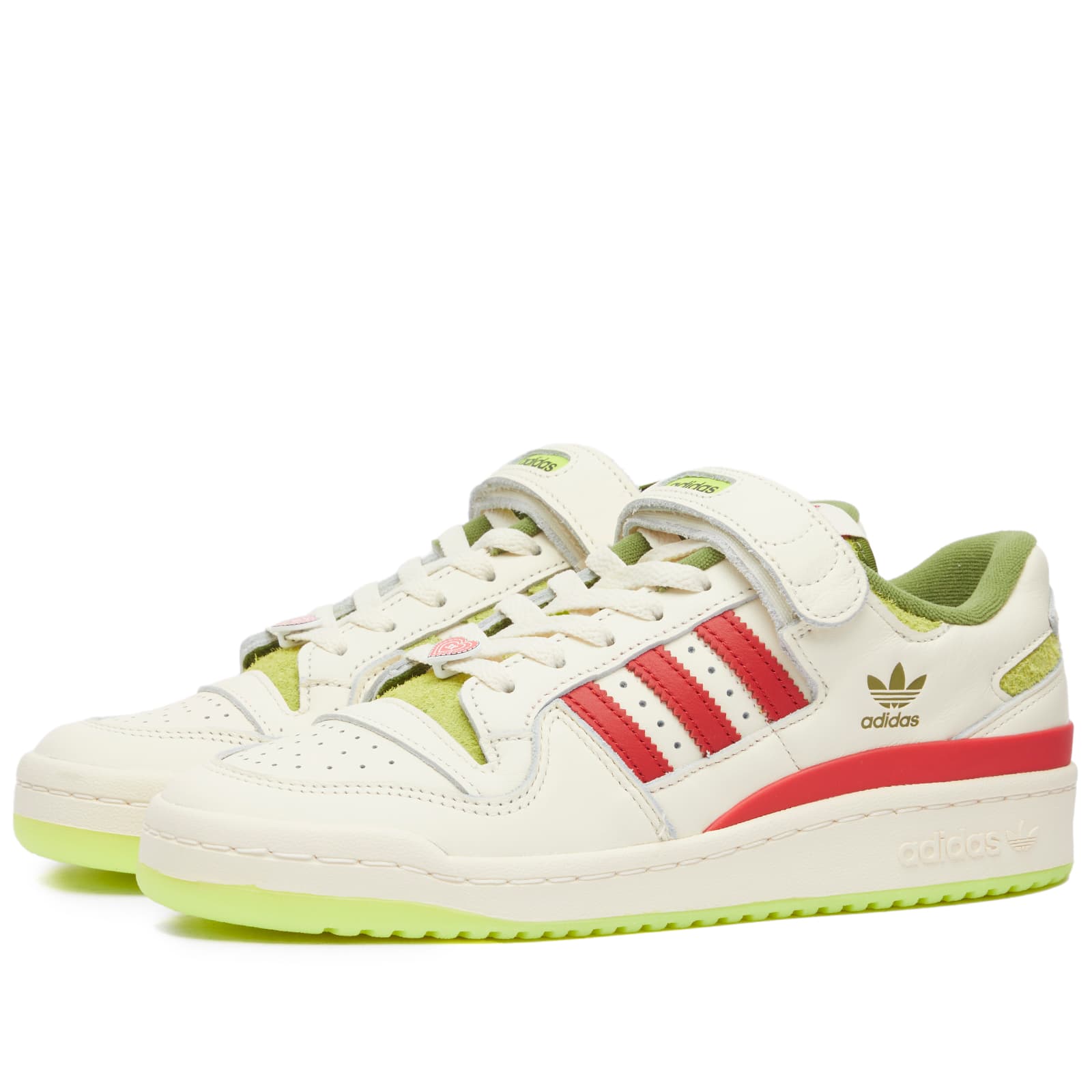 Кроссовки Adidas Forum Low 'The Grinch', цвет White, Red & Solar Slime кроссовки adidas forum low the grinch цвет white red