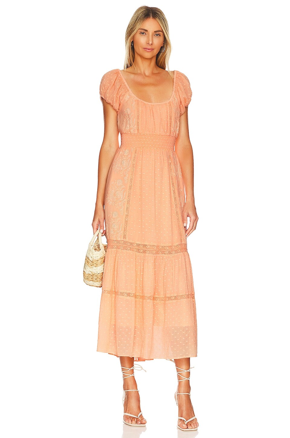 

Платье LoveShackFancy Vernon, цвет Marigold Orange