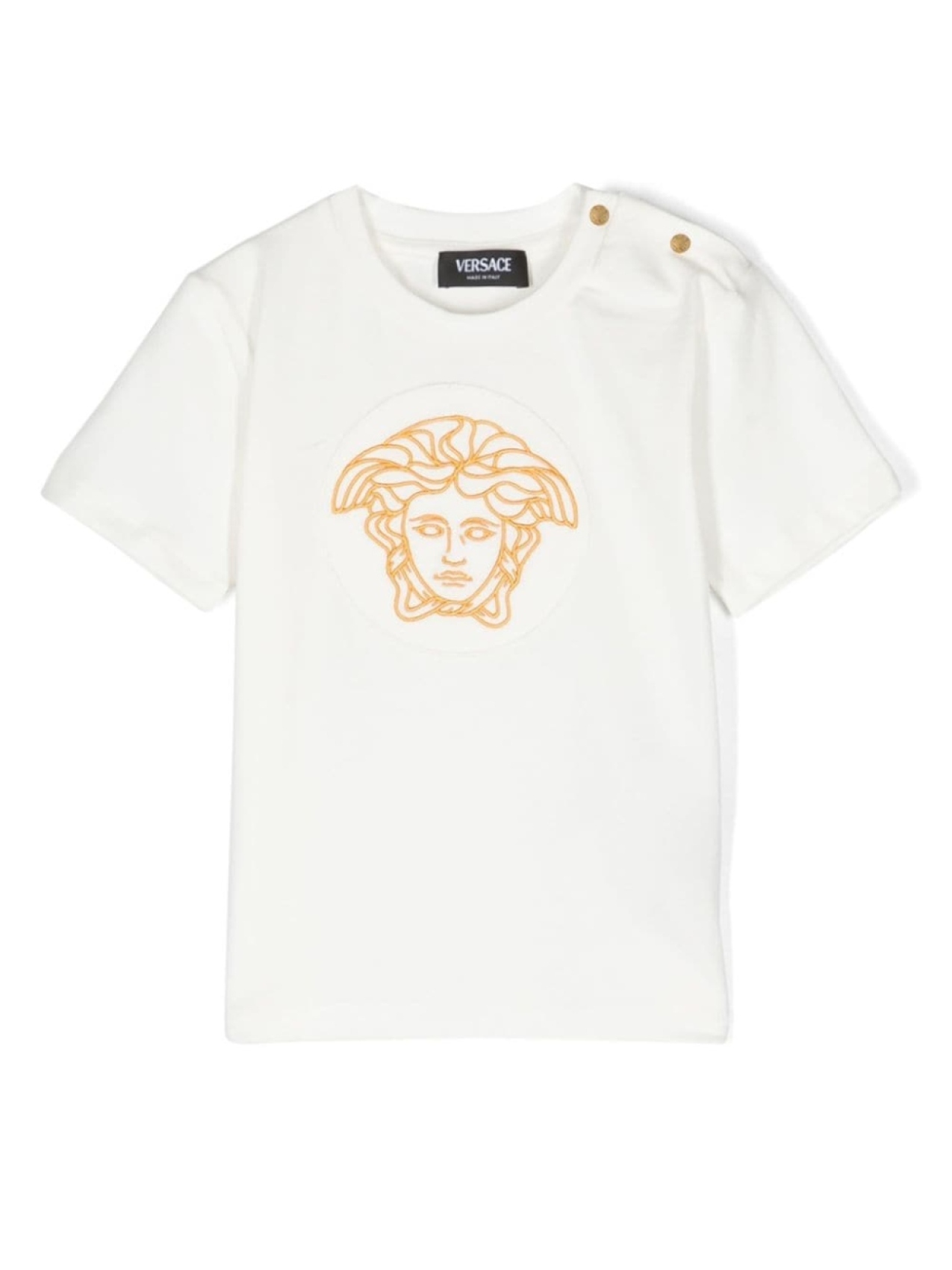 

Versace Kids футболка с вышивкой Medusa, белый