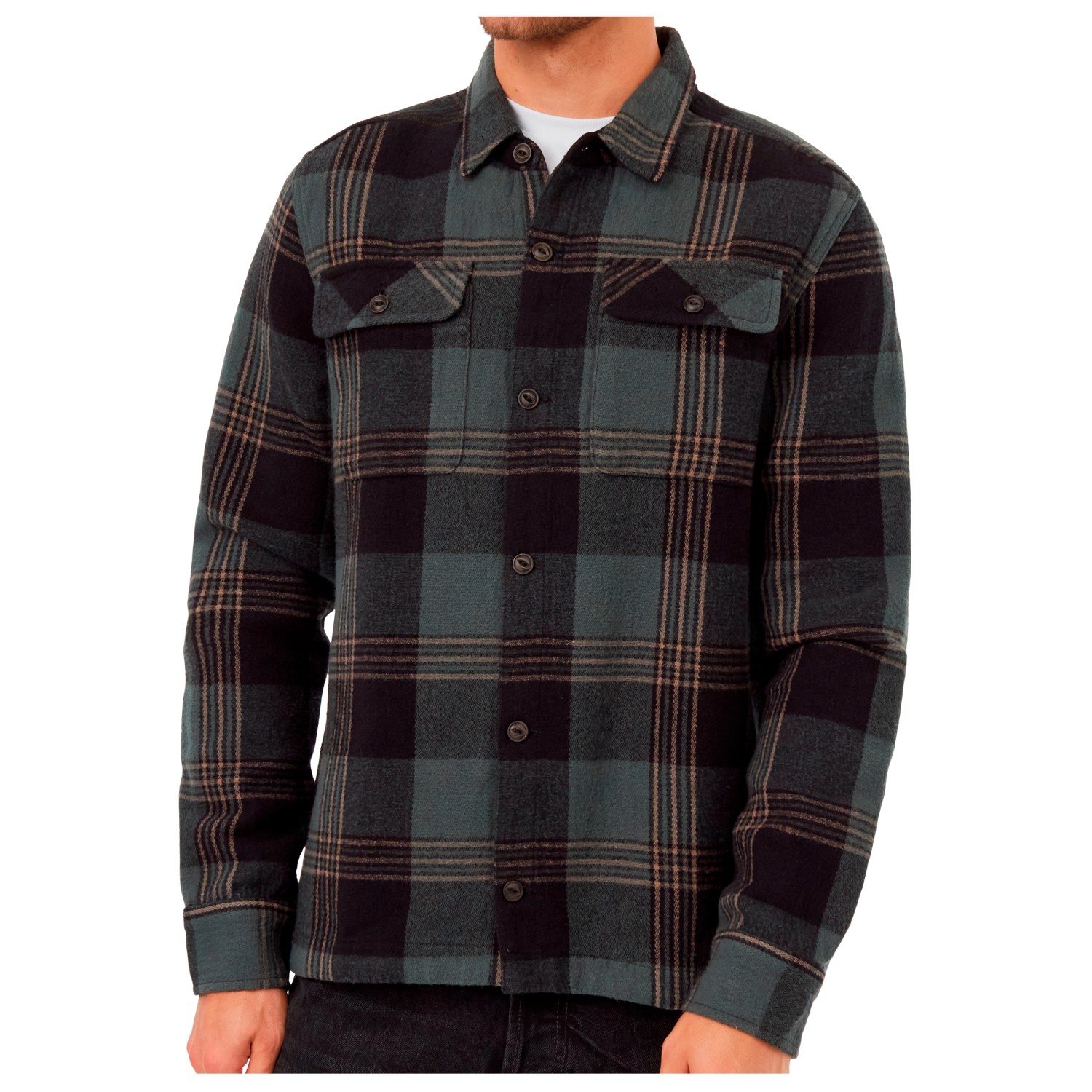Рубашка Tentree Heavy Weight Flannel, цвет Meteorite Black/Black Olive heavy weight plain hoodie men cotton