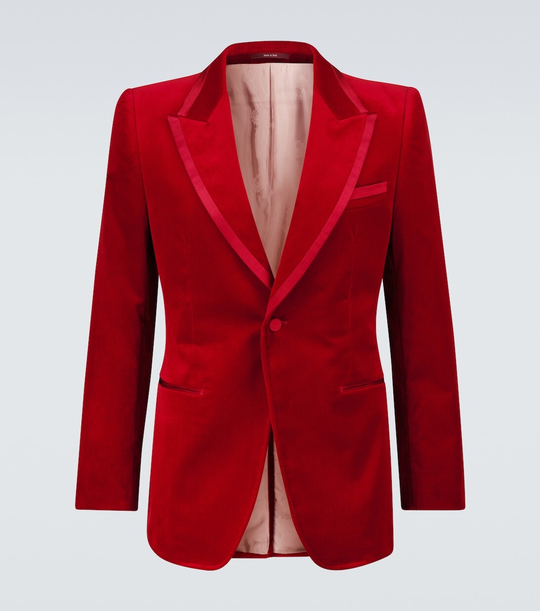 

Бархатная куртка из смесового хлопка Gucci, красный