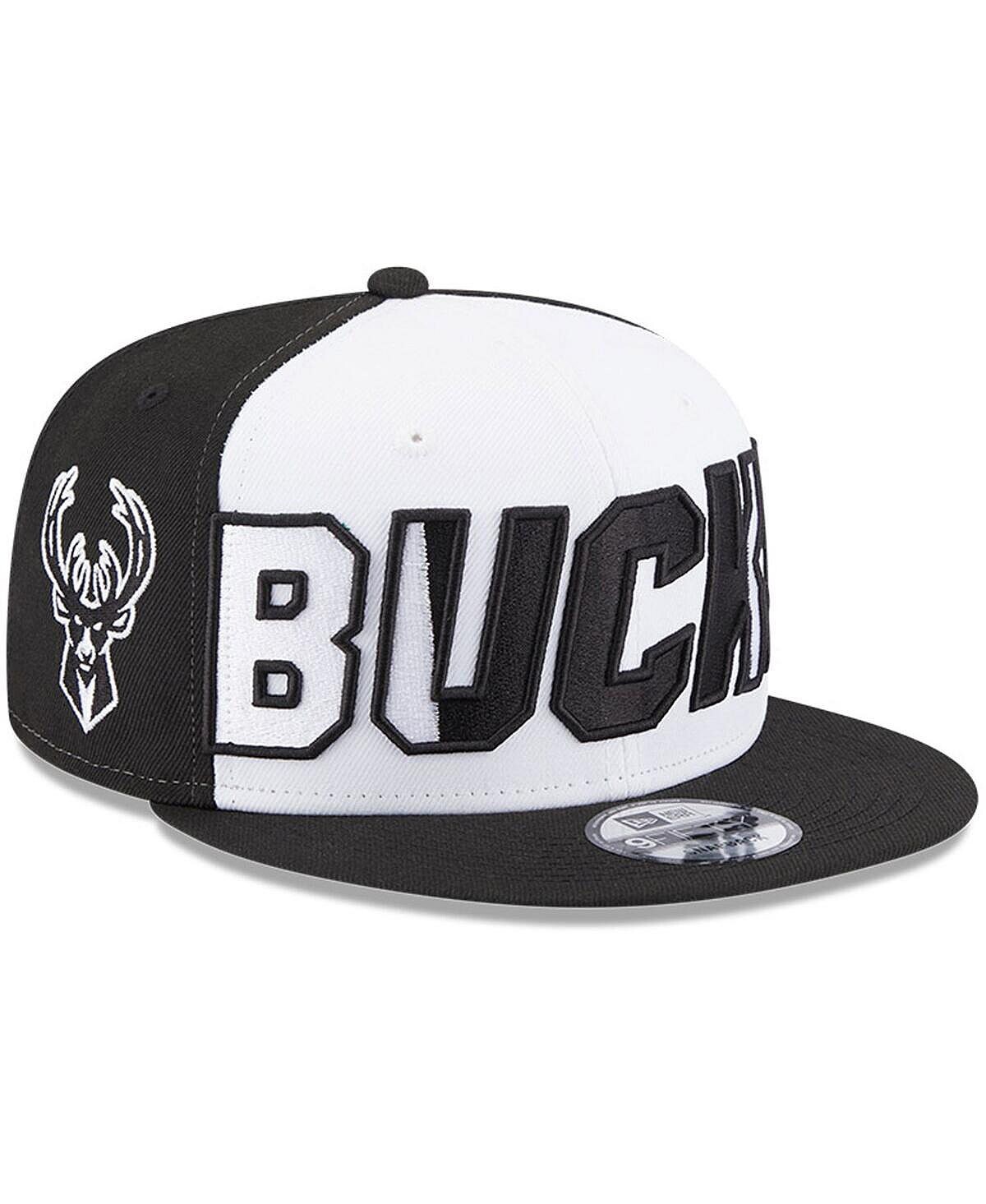 

Мужская бело-черная кепка Milwaukee Bucks Back Half 9FIFTY Snapback New Era