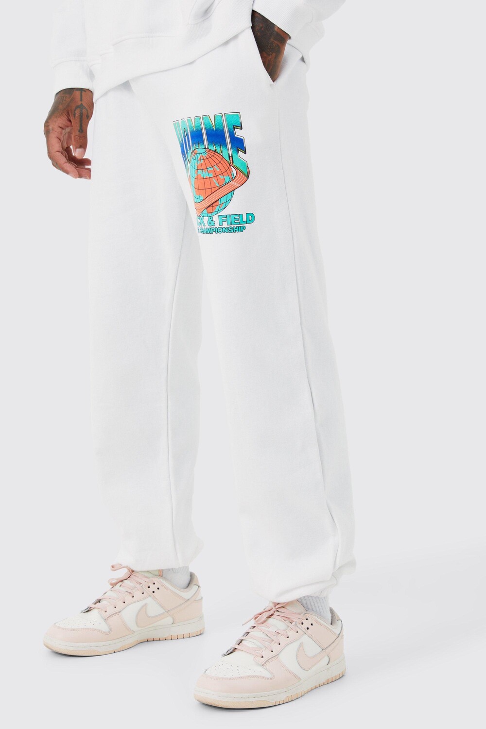 

Джоггеры homme worldwide sweat Boohoo, экру