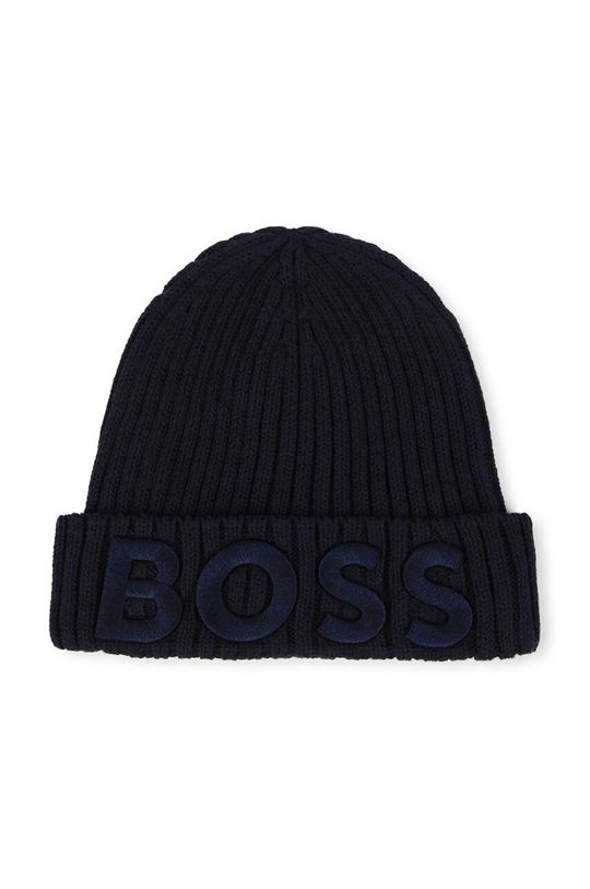 Детская хлопковая шапочка Boss, темно-синий