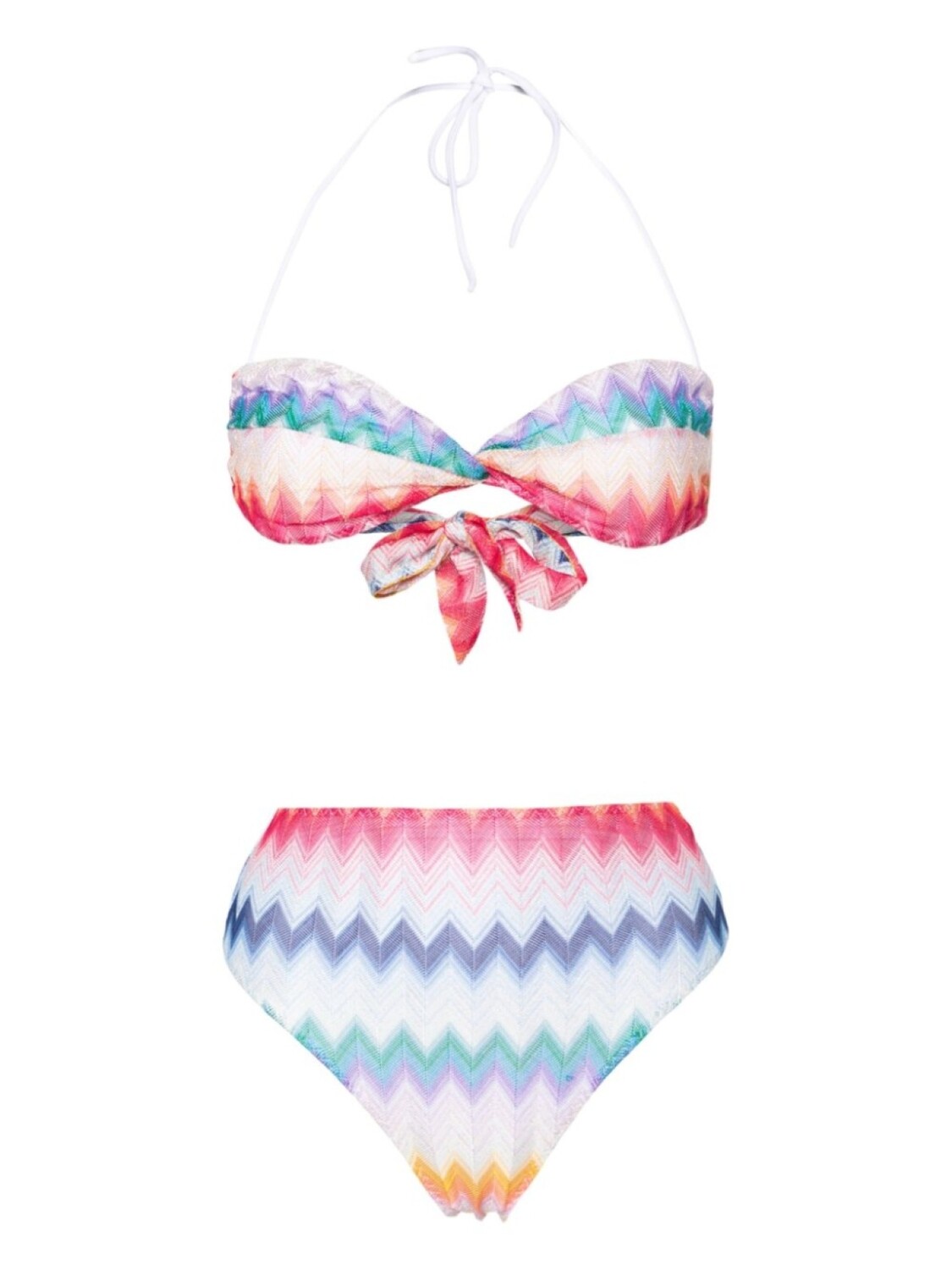 

Missoni бикини с топом бандо и узором зигзаг, синий