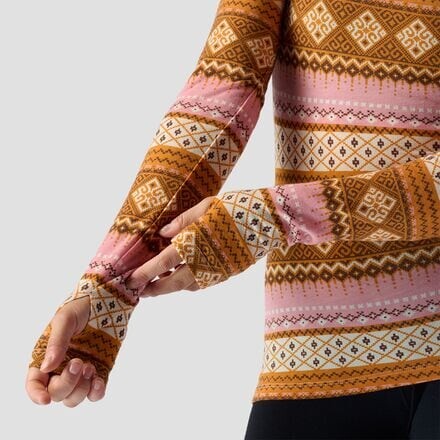 

Легкая футболка из шерсти мериноса с принтом «Ель» женская Backcountry, цвет Golden Fair Isle Print