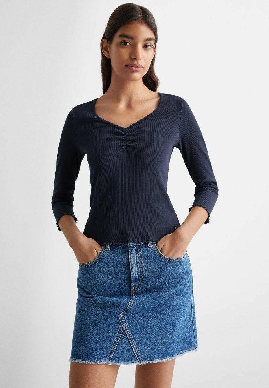 

Рубашка с длинными рукавами PARIS Mango Kids, цвет donkermarine