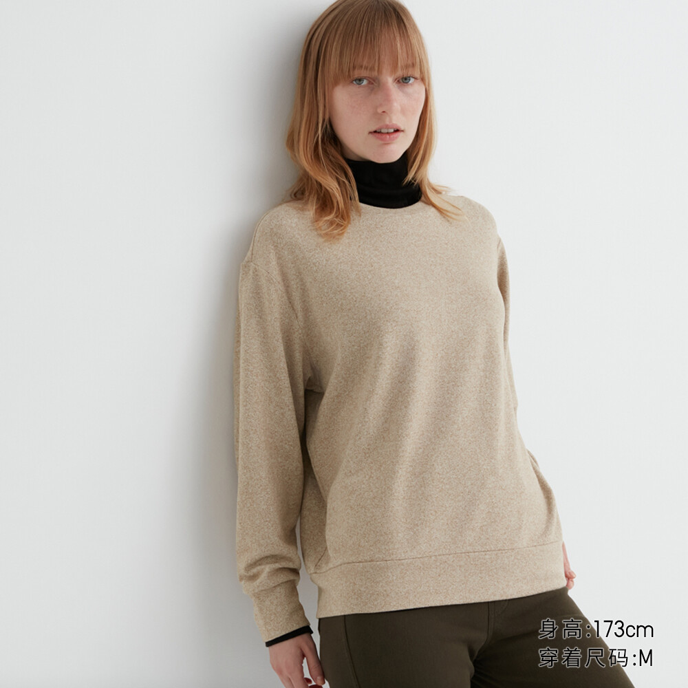 

Женская футболка Uniqlo из флиса, темно-бежевый