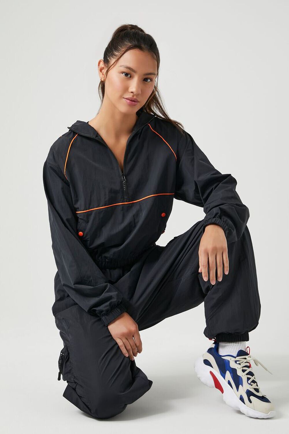 

Куртка-анорак Active с молнией до половины длины Forever 21, черный