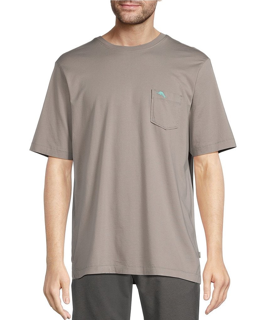 Tommy Bahama New Bali Skyline однотонная футболка с круглым вырезом и короткими рукавами, серый мужская футболка bali sky с круглым вырезом и короткими рукавами tommy bahama мульти