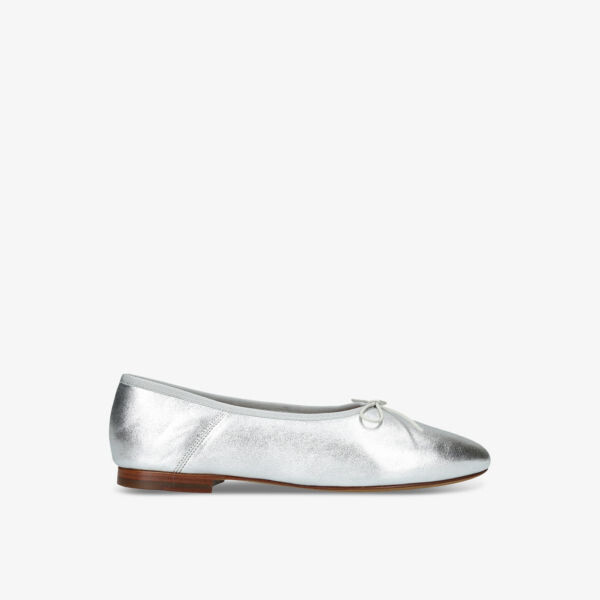 

Кожаные балетки Dream ballerina Mansur Gavriel, серебряный
