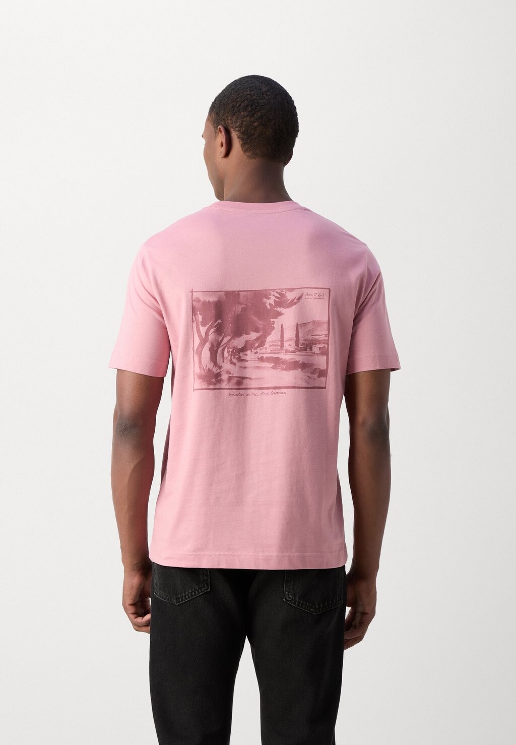 Футболка с принтом Short Sleeve Seasonal Artwork Marc O'Polo, светло-розовый