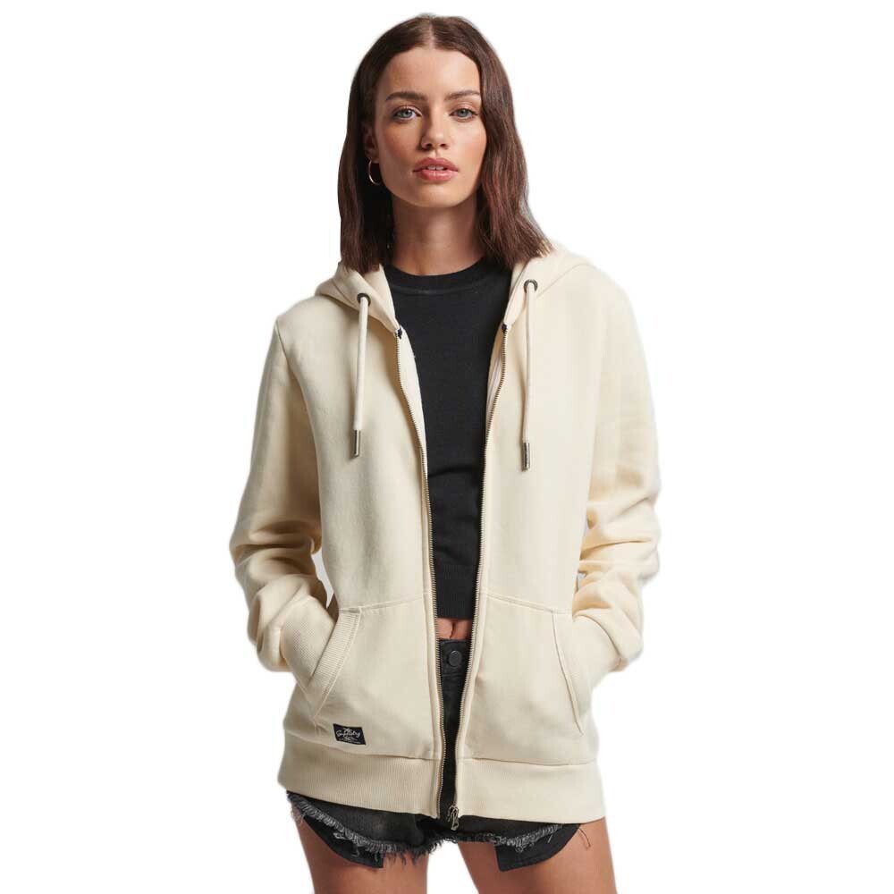

Толстовка Superdry Vintage Logo Full Zip, бежевый