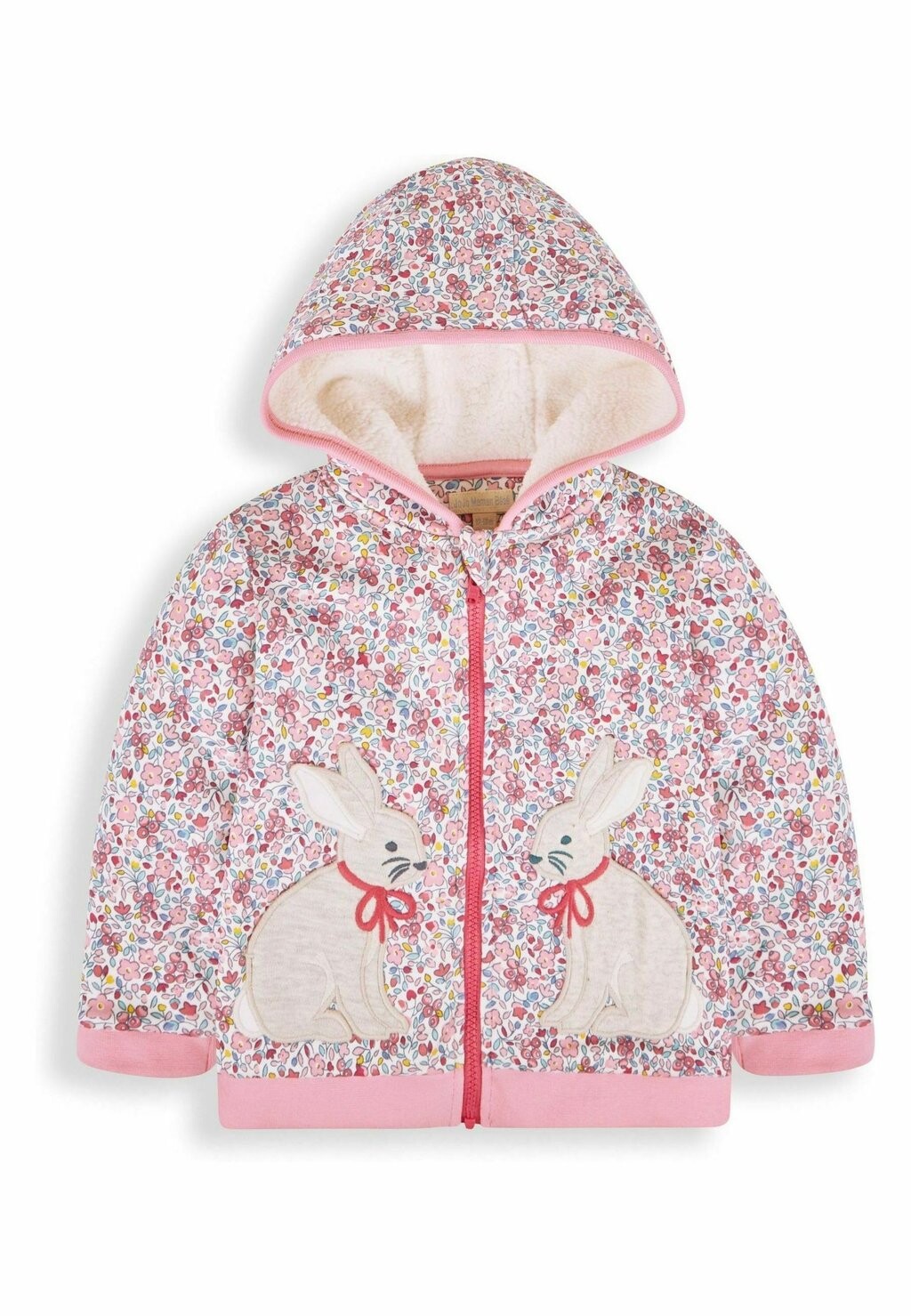 

Толстовка на молнии Bunny Applique Cosy JoJo Maman Bébé, цвет berry