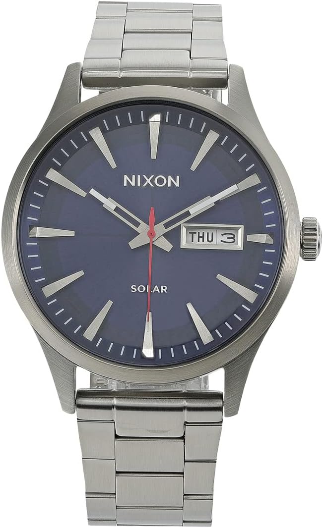 

Часы Sentry Solar Stainless Steel Nixon, цвет Navy Sunray/Silver