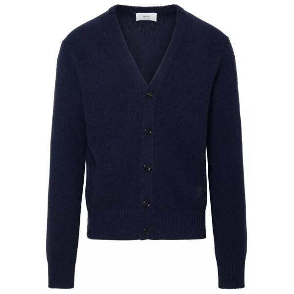 

Кардиган navy cashmere cardigan Ami Paris, черный