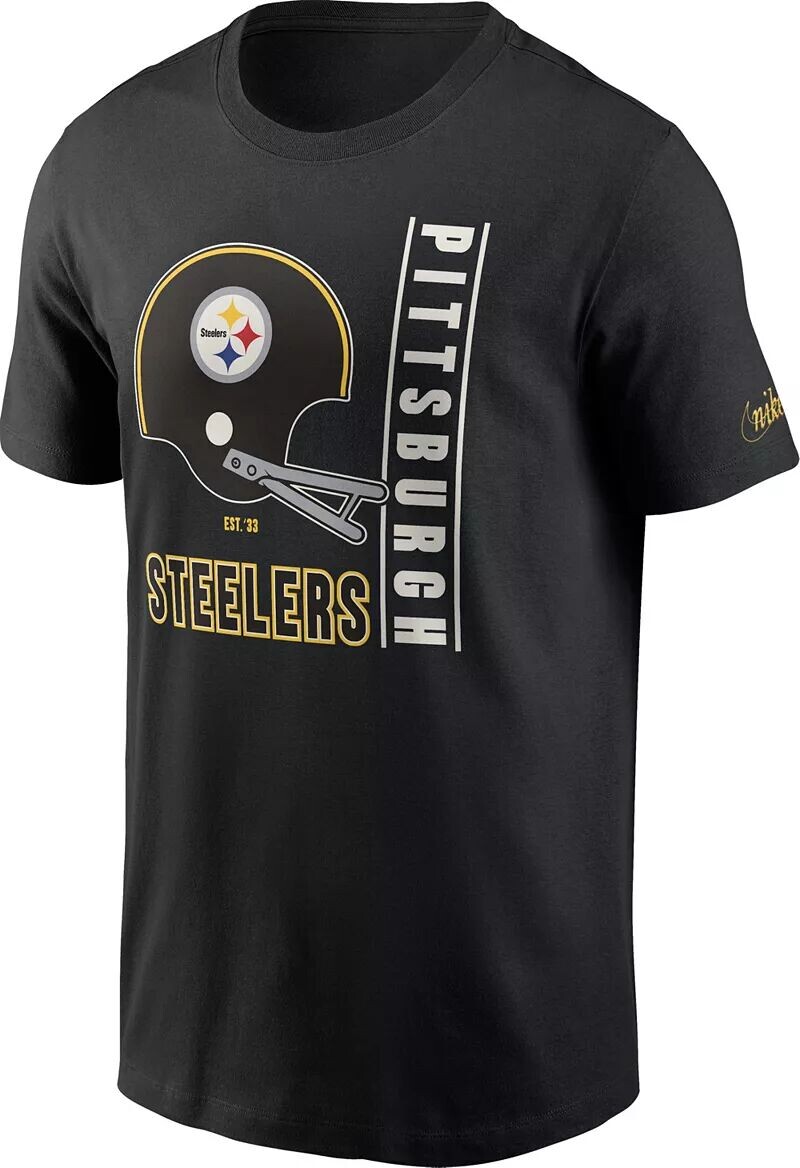 

Мужская черная футболка Nike Pittsburgh Steelers Rewind Essential