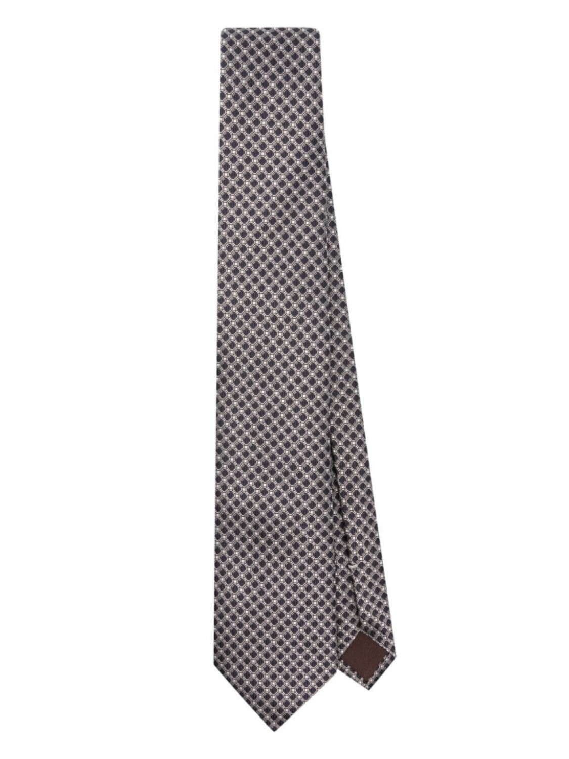 

Canali шелковый галстук с жаккардовым узором, синий