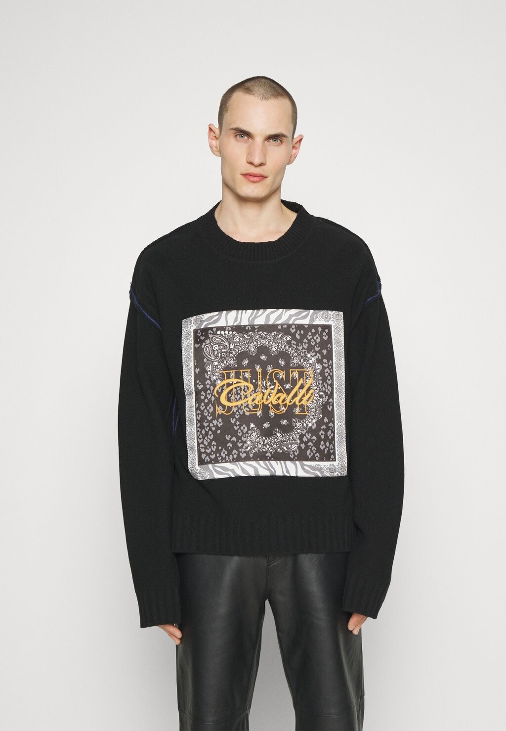

Вязаный свитер MAGLIERIA Just Cavalli, цвет black