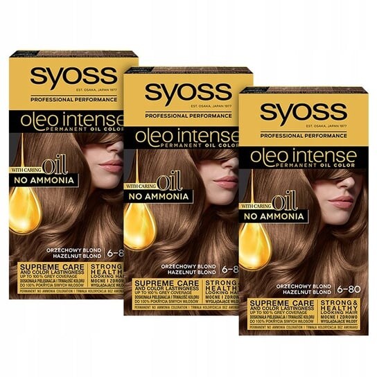 

Краска Syoss Oleo Intense Paint 6-80 Ореховый блондин х 3 шт.