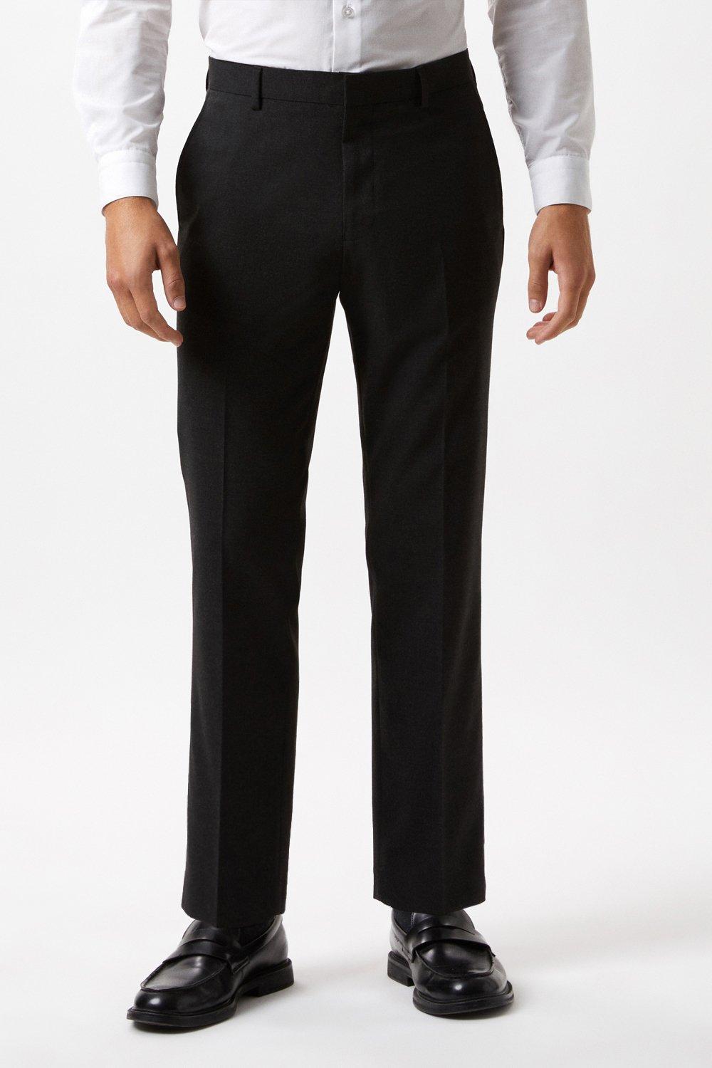Темно-серые костюмные брюки узкого кроя Essential Burton, серый