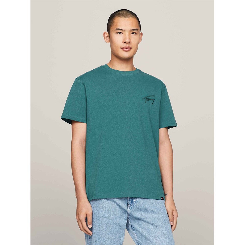 

Футболка с коротким рукавом Tommy Jeans Reg Signature Ext, зеленый
