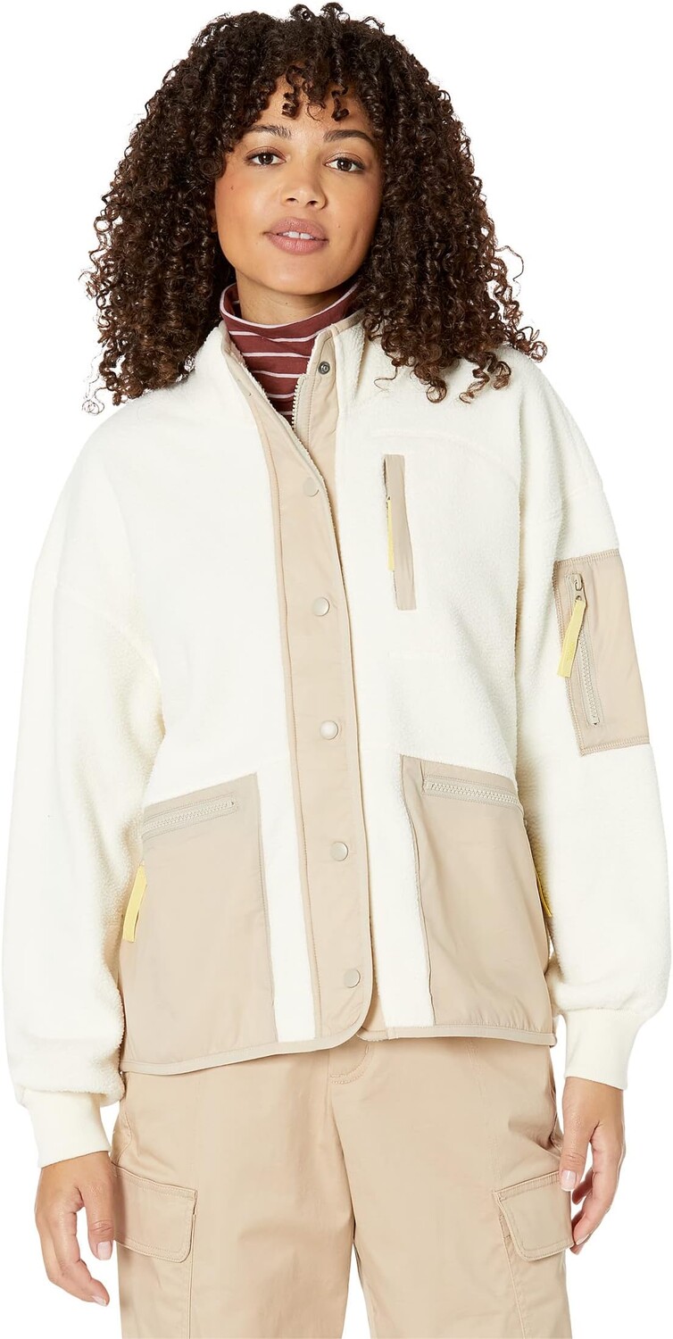 

Куртка MWL (Re)sourced Sherpa Snap-Front Jacket Madewell, цвет Antique Cream