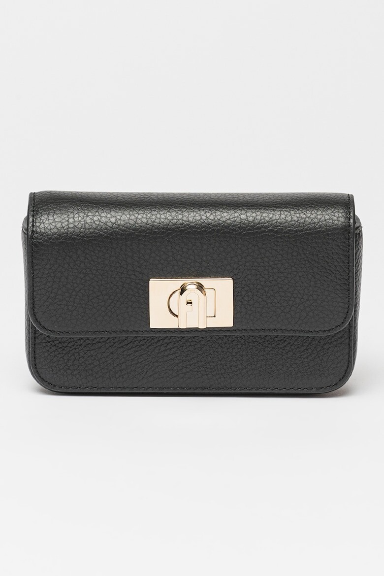 

Кожаная поясная сумка Furla, черный