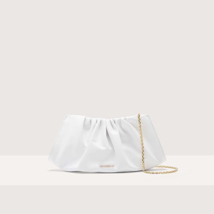 

Клатч из гладкой кожи Coccinelle DRAP SMOOTH SMALL, белый