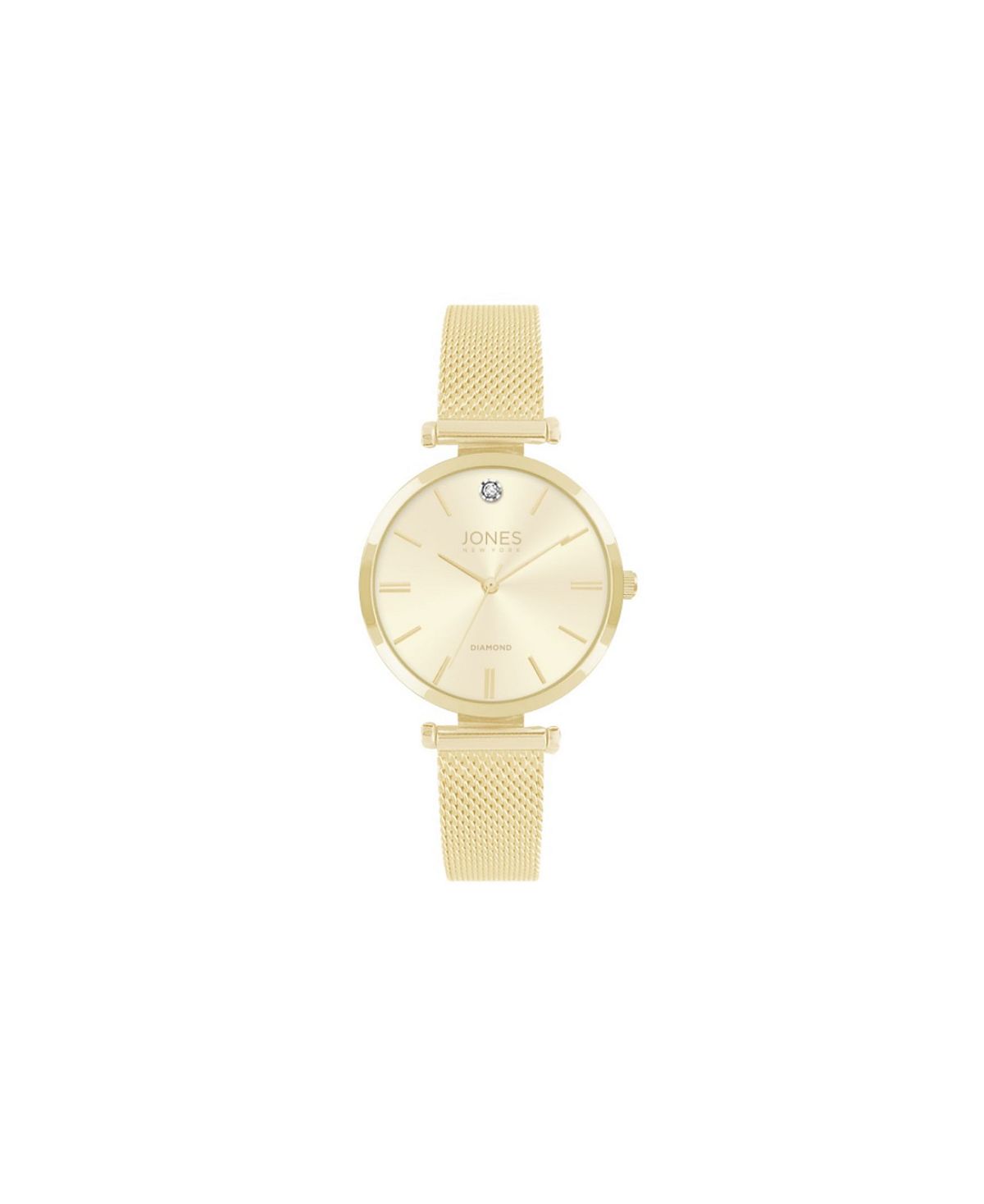 Женские золотистые часы с металлическим браслетом и сеткой, 36 мм Jones New York цена и фото