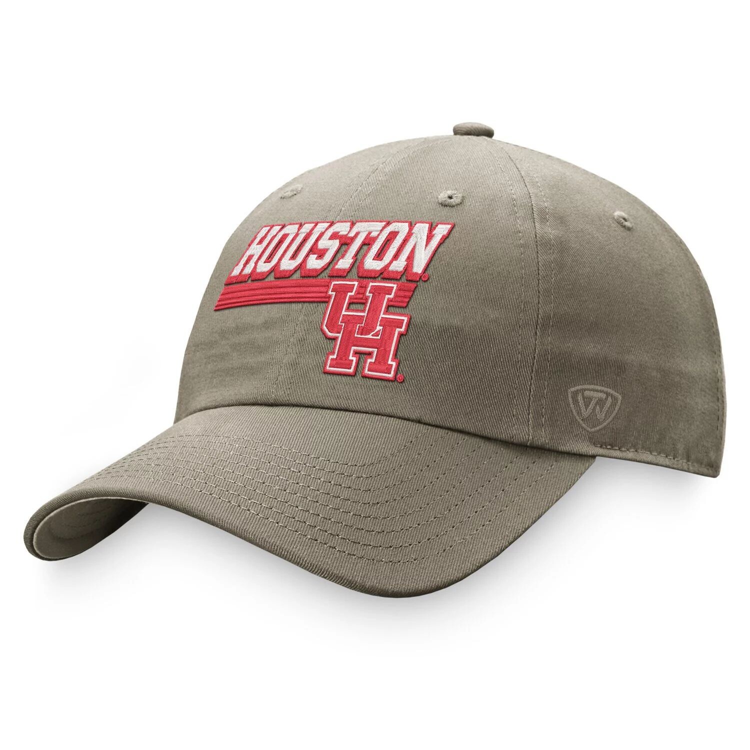 

Мужская регулируемая шляпа Top of the World цвета хаки Houston Cougars Slice