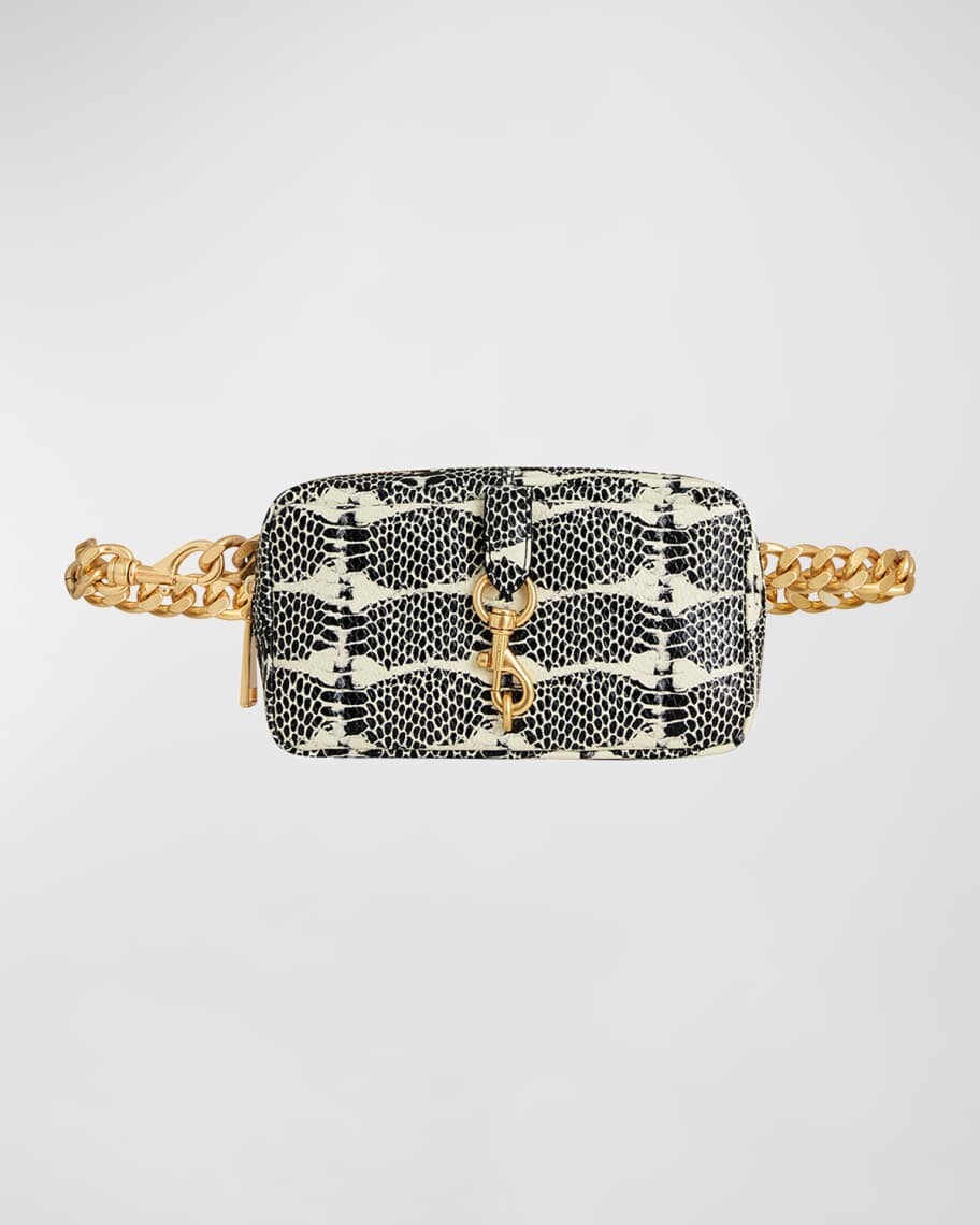 

Поясная сумка Edie с цепочкой и тиснением под змеиную кожу Rebecca Minkoff