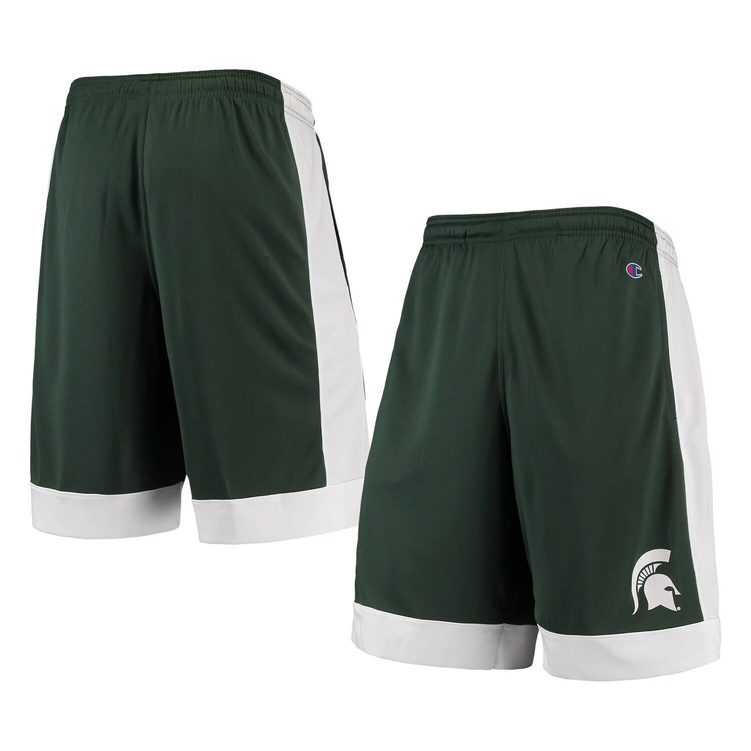 

Мужские зеленые шорты с контуром Michigan State Spartans